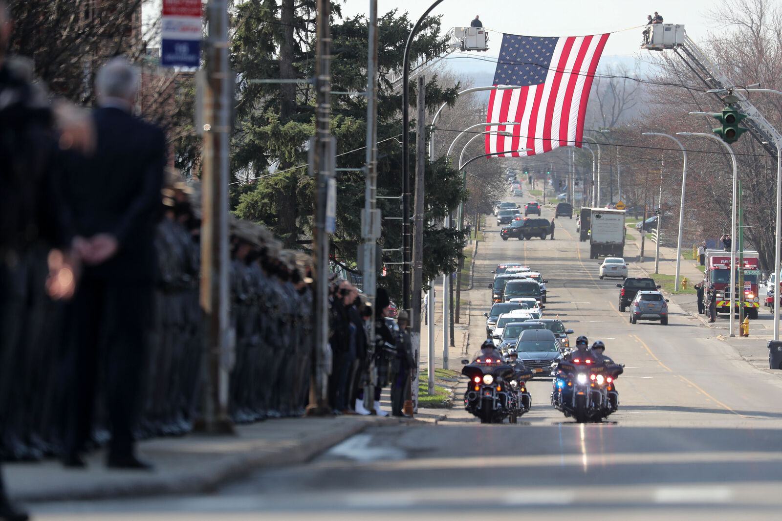 A funeral for a fallen officer